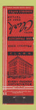 Matchbook Cover - Hotel Clark San Francisco CA Midget