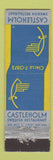 Matchbook Cover - Castleholm Swedish Restaurant New York City Midget