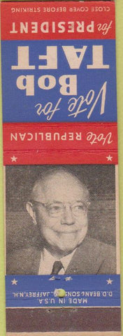 Matchbook Cover - Bob Taft for President Ohio Senator OH