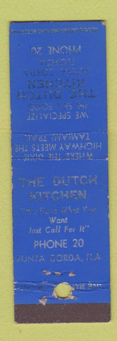 Matchbook Cover - Dutch Kitchen Restaurant Punta Gorda FL WEAR Midget