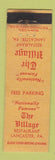 Matchbook Cover - The Village Restaurant Lancaster PA WEAR Midget