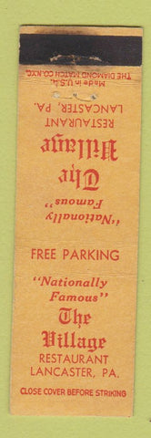 Matchbook Cover - The Village Restaurant Lancaster PA WEAR Midget