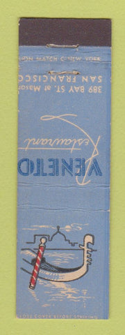 Matchbook Cover - Veneto Restaurant San Francisco CA MISCUT Midget