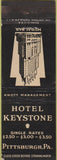 Matchbook Cover - Hotel Keystone Pittsburgh PA