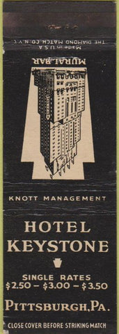 Matchbook Cover - Hotel Keystone Pittsburgh PA