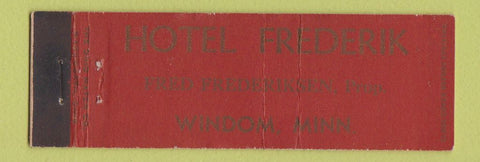 Matchbook Cover - Hotel Frederik Winona MN Full Length Midget