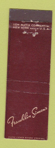 Matchbook Cover - Franklin Simon's New York City Greenwich CT WEAR Midget