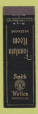 Matchbook Cover - Smith Welton Fountain Room Norfolk VA Midget