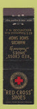 Matchbook Cover - Red Cross Shoes Ridgewood NJ Marcus Shop Midget
