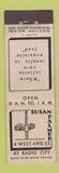 Matchbook Cover - Susan Palmer Restaurant New York City WEAR Midget
