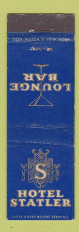 Matchbook Cover - Hotel Statler Lounge Bar Buffalo Cleveland Boston Midget