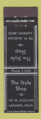 Matchbook Cover - Style Shop Lansing MI Clothes Midget