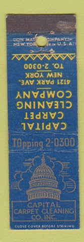 Matchbook Cover - Capital Carpet Cleaning New York City Midget
