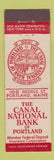 Matchbook Cover - Canal National Bank Portland ME Midget