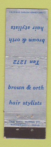 Matchbook Cover - Brown and Orth Hair Salon Midget