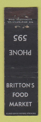 Matchbook Cover - Britton's Food Market Grocery WEAR Midget