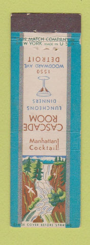 Matchbook Cover - Cascade Room Detroit MI Midget