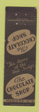 Matchbook Cover - The Chocolate Shop Madison WI Midget