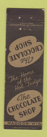 Matchbook Cover - The Chocolate Shop Madison WI Midget