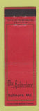 Matchbook Cover - The Belvedere Baltimore MD Midget
