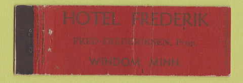 Matchbook Cover - Hotel Frederik Winona MN Full Length WEAR Midget