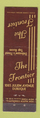 Matchbook Cover - The Frontier Dubuque IA Midget