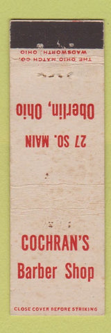 Matchbook Cover - Cochran's Barber Shop Oberlin OH WEAR Midget