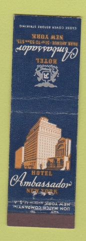 Matchbook Cover - Hotel Ambassador New York City Midget