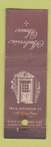 Matchbook Cover - Ambrosia House Milwaukee WI WEAR Midget