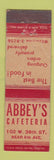 Matchbook Cover - Abbey's Cafeteria  WEAR Midget
