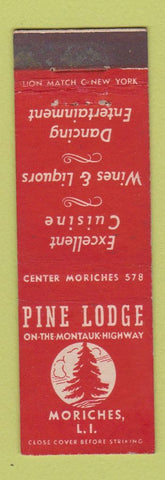 Matchbook Cover - Pine Lodge Moriches LI NY Midget