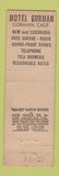 Matchbook Cover - Gorman Motel Cafe Gorman CA Midget