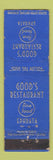 Matchbook Cover - Good's Restaurant Ephrata PA WEAR Midget
