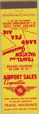 Matchbook Cover - Airport Sales Corp travel insurance Jamaica NY