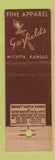 Matchbook Cover - Garfield's Clothes Wichita KS Midget