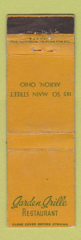 Matchbook Cover - Garden Grille Akron OH WEAR Midget