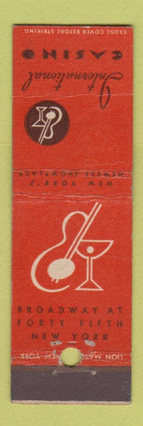 Matchbook Cover - International Casino New York City Midget