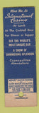 Matchbook Cover - International Casino New York City Midget