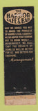 Matchbook Cover - The Harbor Restaurant Aberdeen SD WEAR Midget