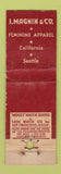 Matchbook Cover - I Magnin Women's Clothes CA Seattle WA WEAR Midget
