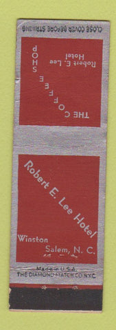 Matchbook Cover - Robert E Lee Hotel Winston Salem NC Midget