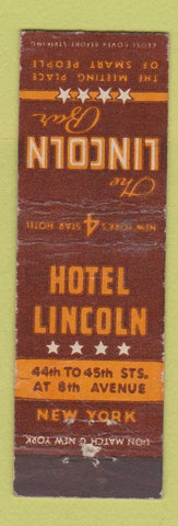Matchbook Cover - Hotel Lincoln New York City WEAR Midget