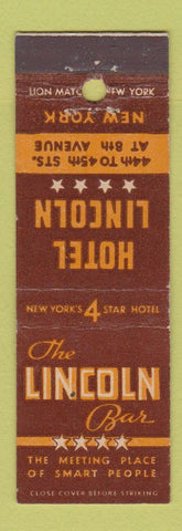 Matchbook Cover - Hotel Lincoln New York City  Midget