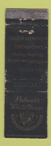 Matchbook Cover - Palmer's White House San Celemente CA WORN Midget