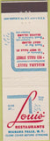 Matchbook Cover - Louis Restaurants Niagara Falls NY