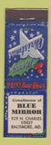 Matchbook Cover - Blue Mirror Baltimore MD Christmas Midget