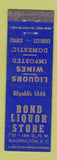 Matchbook Cover - Bond Liquor Store Washington DC Midget
