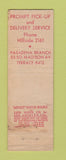 Matchbook Cover - Averill Morgan Cleaners Dyers Hollywood CA WORN Midget