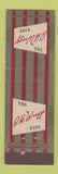 Matchbook Cover - BH Wragge Men's Clothes Hubert Mendel Hot Springs AR Midget