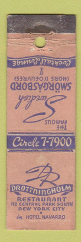 Matchbook Cover - Drottningholm Smorgasbord New York City WEAR Midget